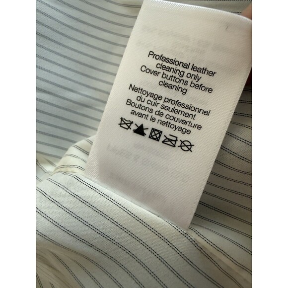 Veronica Beard Dickey Lamb Leather Blazer Jacket Cropped Black Gold Size 10 - Picture 13 of 15